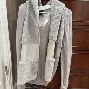 Cozy Gray Hooded Cardigan